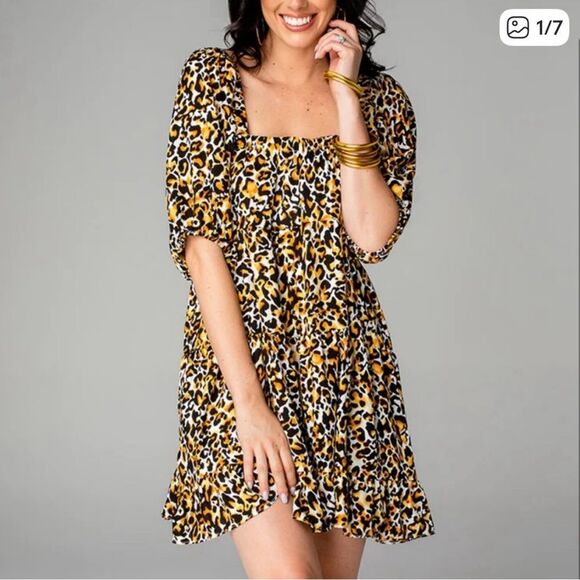 Buddy Love Becca Babydoll Dress Animal Print Allycat NEW - Picture 1 of 13